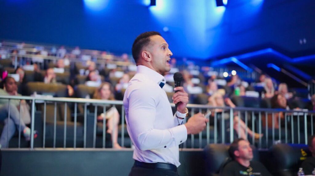 Dr. Shalin Patel Giving a speech at an event